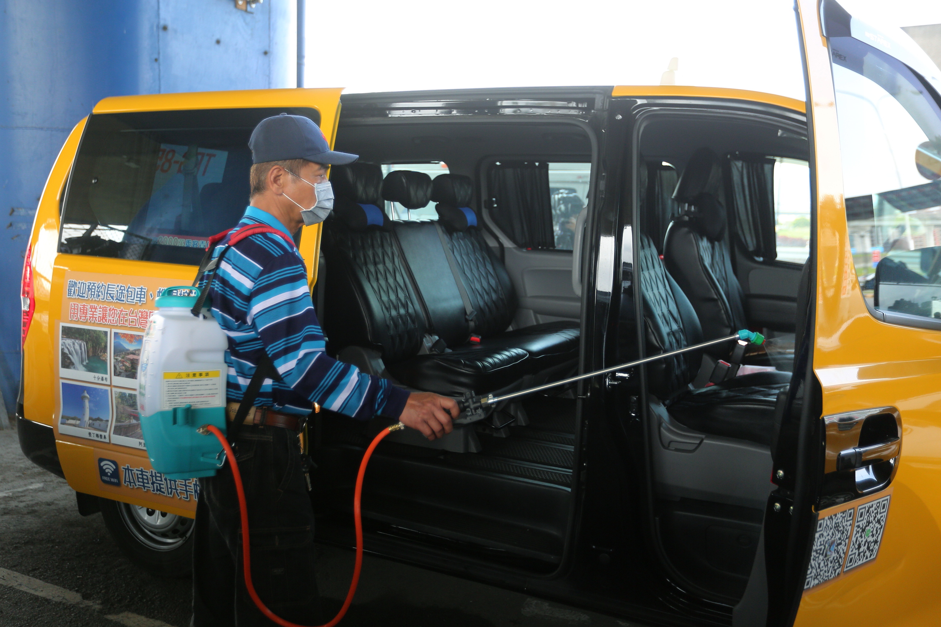 侯友宜市長呼籲計程車業者確實做好防疫消毒，確保乘客及自身安全